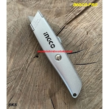 İngco Pro Döküm Maket Bıçagı Metal Halı Kesme Bıçağı Maket Bıçağı Kısa Uç