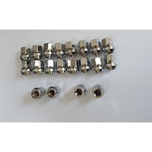 Somun Takımı Krom Kaplı M12x1.5 Aa 19 H 27 Açık Kafa, 20 Adet