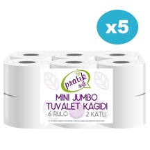 Pratiksoft Mini Jumbo Tuvalet Kağıdı 6'lı 5 Paket