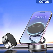 Araba Araç İçi Telefon Tutucu Güçlü Vakum Tabanlı Manyetik Katlanabilir Mini Güçlü Tutucu Siyah