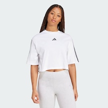 Adidas Essentials 3-stripes Cotton Loose Kadın T-shirt Jd4999 Beyaz Adidas Essentials 3-stripes Cotton Loose Kadın T-shirt Jd4999 Beyaz