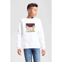 Tshirthane Kreator Terrible Certainty Baskılı Unisex Çocuk Beyaz Sweatshirt Beyaz