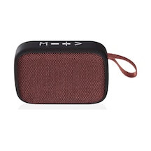 Lemestar Kırmızı Mini Taşınabilir Bt Hoparlör, Fm Radyo, Tf/usb Destekli, Yüksek Kaliteli Ses, Şarj Edilebilir Pil