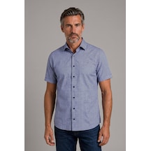 Bisse Lacivert Regular Fit Cepsiz Kisa Apaj Yaka Gömlek Gmbsk261050 C39