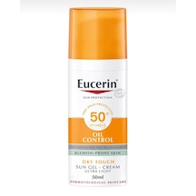 Eucerin Güneş Koruma Yağı Kontrolü Spf50+ Akneye Eğilimli Ciltler İçin Kuru Dokunuş Jel Krem 50ml