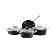 Jumbo Swiss Crystal Black Tencere Seti 7 Parça