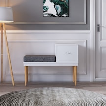 Merlin Mobilya Paris Modern Puf Beyaz