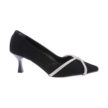 Dgn Fb-46-23y Kadin Silver Taşli Bantli Topuklu Ayakkabi FB-46-1563-R1700 Siyah Velvet
