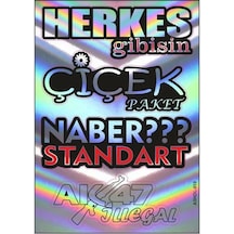 Gogo A5 Hologram Sticker Tek Paket Çoklu Sticker Çiçek Paket