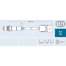 Skoda Octavia 1 Oksijen Sensoru 1.6 2002-2005 Avu Bfq Fae 75351