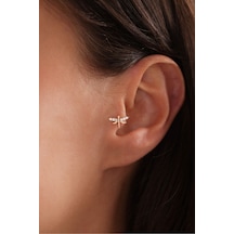 14 Ayar Altın Taşlı Yusufcuk Tragus Küpe