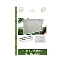 Otogüneşlik Makaralı Otomatik Yan Cam Arka Cam Güneş Koruyucu Pratik Araba Güneşliği 58x125cm