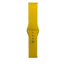 Xiaomi Amazfit Pace Band Serisi 22mm Klasik Kordon Silikon Strap Kayış-sarı