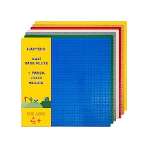 Classic Mavi Plaka, +4 Yaratıcı Oyuncak Yapım Seti 1 Parça 25cmx25cm, Baseplate