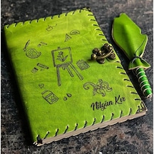 Resim Öğretmenine İsme Özel Deri Defter