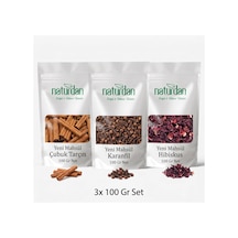 Saf 1.kalite Yeni Mahsül Çubuk Tarçın - Karanfil - Hibiskus 3x 100 Gr Set
