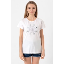 Sense8 Sensates Cluster Beyaz Kadın Bisikletyaka Tshirt Beyaz