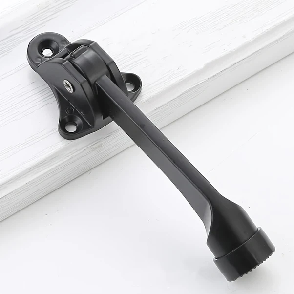 Topnotch Siyah Paslanmaz Çelik Kapı Stoperi - Ağır Kapılar İçin Ayarlanabilir Ve Sağlam