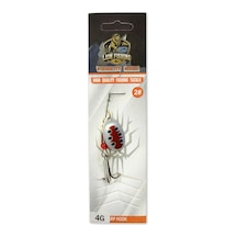 Lion Fishing Döner Kaşık 4g No:2 - Gümüş Kırmızı Benekli Alabalık Kaşığı - Sharp Hook