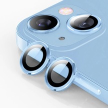 Ally Apple Uyumlu iPhone 14-14 Plus 3d Metal Çerçeveli Kamera Lens Koruyucu- 5