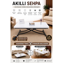 Juppo Üst Tabla Mdf Beyaz Oval Köşe Alt Siyah İçe K