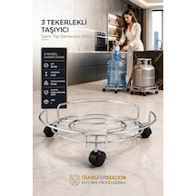 Tekerlekli Saksı Tüp Damacana Altlığı - Taşıyıcı Mutfak Tüpü Taşıyıcı 423534 Diğer