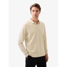 Erkek Polo Yaka T-shirt 40819 - Krem Krem