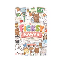Kawaii Stili Sevimli Hayvanlar Eğitim Öğretmen Temalı Sticker Seti - 40 Adet Etiket Çıkartma Diğer