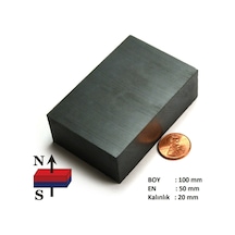 100mm X 50mm X 20mm Kömür Seramik Büyük Güçlü Ferrit Mıknatıs