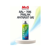 Mxs Ral 7016 Parlak Antrasit Gri Akrilik Sprey Boya 400 Ml Siyah