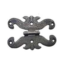 Antika Tarz Dekoratif Pirinç Kelebek Menteşe - 63x45 Mm, Oksit