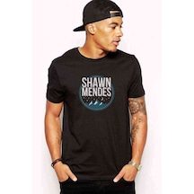 Shawn Mendes Mountain Baskılı Siyah Erkek Tshirt