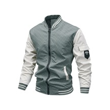 İçin İnce Beyzbol Ceketi İlkbahar Ve Sonbahar Erkek Ceketi Yeşil