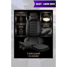 Leon 2015 Uyumlu Lüks Siyah Renk Premium 2 Adet Minder Ve Yastık