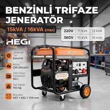 Hegı Benzinli Trifaze Jeneratör 15kva/16kva Max -26948