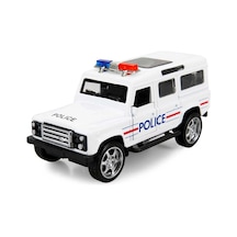 Eco Lounge Işıklı Polis Jeep Model Arabalar 12 Cm Beyaz