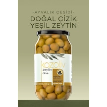 Kozoliv Doğal Ayvalık Çeşidi Çizik Yeşil Zeytin Cam 640 G
