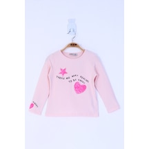 Toontoy Kız Çocuk Pul İşlemeli Sweatshirt Su Yeşil Toontoy Kız Çocuk Pul İşlemeli Sweatshirt Su Yeşil