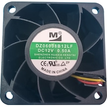 M Fan Dz06038B12Lf 12V 0.50A 3 Kablo Kare Fan