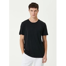 Unisex Basic Bisiklet Yaka Regular T-shirt - Siyah