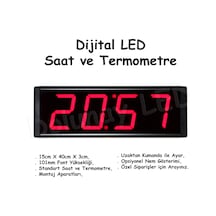 Dijital Led Saat Termometre 101Mm Çok Renkli