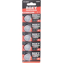 Roxy Cr2016 Lityum Düğme Pil 3v Cr2016 5'li