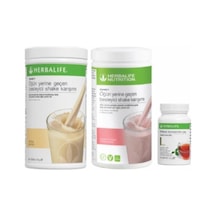 Herbalife 1 Adet Vanilya-1 Adet Beyaz Çikolata Ahududu Aromalı Shake+50 Gr Klasik Aromalı Çay