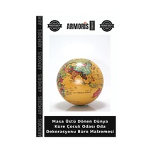 Masa Üstü Dönen Dünya Küre Çocuk Odası Oda Dekorasyonu Büro Malzemesi