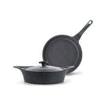Thermoad 3 Parça Pyro Set(28 Cm Sığ Tencere+28 Cm Tava)