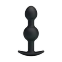 Morgece 10,4 Cm Çift Bilyeli Boğumlu Silikon Anal Plug