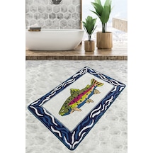 Pescado Banyo Halısı Djt 70x120 cm Kaymaz Taban,Yıkanabilir