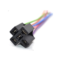 Mini Röle Soketi 4 - 5 Fişli Bakır Kablolu Pirinç Terminalli 1.50Mm Kablo-5 Fiş