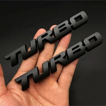 Turbo Piano Black Çamurluk Yazısı Seti 2'li 3m 3d Abs Honda Type-r