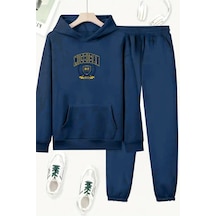 Unisex Lacivert Michigan Baskılı Eşofman Kapüşon- Kışlık Şardonlu Kumaş Lacivert Unisex Lacivert Michigan Baskılı Eşofman Kapüşon- Kışlık Şardonlu Kumaş Lacivert